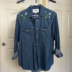 Corridor - Floral Embroidered Western Indigo (like new) with tags